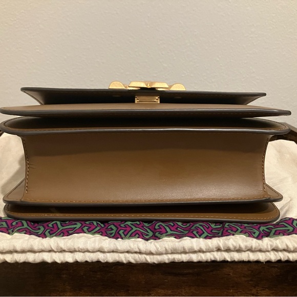 Tory Burch Eleanor Convertible Shoulder Bag in Moose with Receipt - Picture 4 of 12